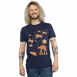 Star Wars - T-shirt GINGERBREAD BATTLE - Homme (Bleu marine)