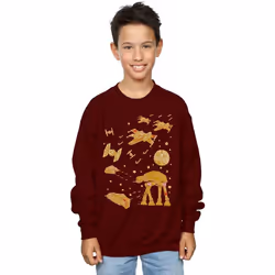 Star Wars - Sweat GINGERBREAD BATTLE - Garçon (Bordeaux)