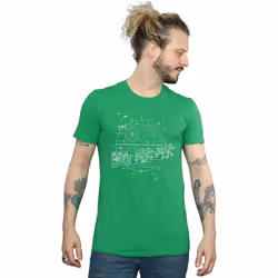 Star Wars - T-shirt DEATH STAR - Homme (Vert vif)
