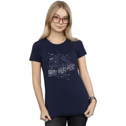 Star Wars - T-shirt DEATH STAR - Femme (Bleu marine)