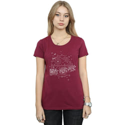 Star Wars - T-shirt DEATH STAR - Femme (Bordeaux)