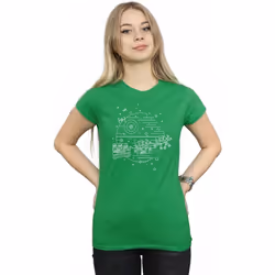Star Wars - T-shirt DEATH STAR - Femme (Vert vif)