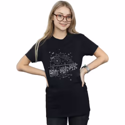 Star Wars - T-shirt DEATH STAR - Femme (Noir)