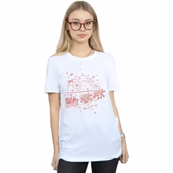 Star Wars - T-shirt DEATH STAR - Femme (Blanc)