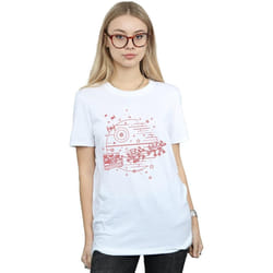 Star Wars - T-shirt DEATH STAR - Femme (Blanc)
