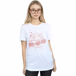 Star Wars - T-shirt DEATH STAR - Femme (Blanc)