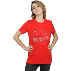 Star Wars - T-shirt DEATH STAR - Femme (Rouge)