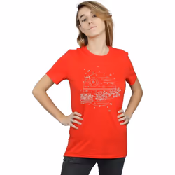Star Wars - T-shirt DEATH STAR - Femme (Rouge)
