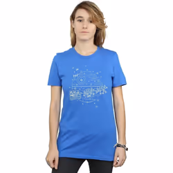 Star Wars - T-shirt DEATH STAR - Femme (Bleu roi)