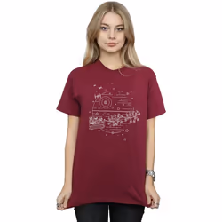 Star Wars - T-shirt DEATH STAR - Femme (Bordeaux)