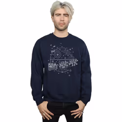 Star Wars - Sweat DEATH STAR - Homme (Bleu marine)