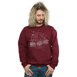 Star Wars - Sweat DEATH STAR - Homme (Bordeaux)