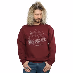 Star Wars - Sweat DEATH STAR - Homme (Bordeaux)