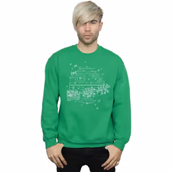 Star Wars - Sweat DEATH STAR - Homme (Vert vif)