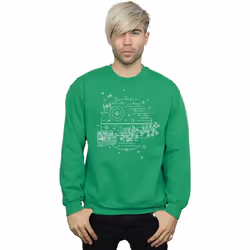 Star Wars - Sweat DEATH STAR - Homme (Vert vif)