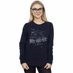 Star Wars - Sweat DEATH STAR - Femme (Bleu marine)