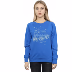 Star Wars - Sweat DEATH STAR - Femme (Bleu roi)