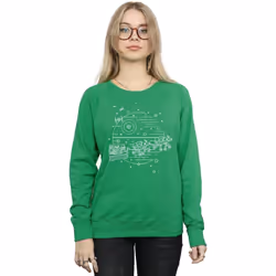 Star Wars - Sweat DEATH STAR - Femme (Vert vif)