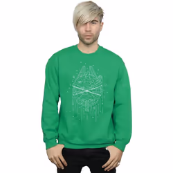 Star Wars - Sweat MILLENNIUM DELIVERY - Homme (Vert vif)
