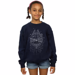 Star Wars - Sweat MILLENNIUM DELIVERY - Fille (Bleu marine)