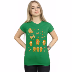 Star Wars - T-shirt GINGERBREAD EMPIRE - Femme (Vert vif)