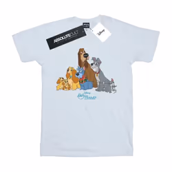 Disney - T-shirt LADY AND THE TRAMP - Homme (Blanc)