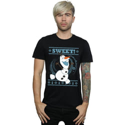 Disney - T-shirt FROZEN SWEET CHRISTMAS - Homme (Noir)