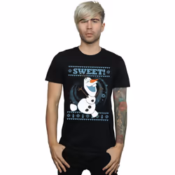 Disney - T-shirt FROZEN SWEET CHRISTMAS - Homme (Noir)