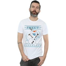 Disney - T-shirt FROZEN SWEET CHRISTMAS - Homme (Blanc)