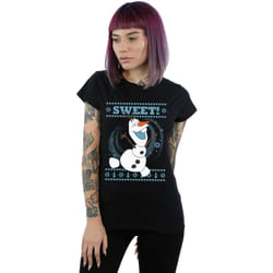Disney - T-shirt FROZEN SWEET CHRISTMAS - Femme (Noir)