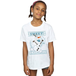 Disney - T-shirt FROZEN SWEET CHRISTMAS - Fille (Blanc)