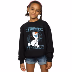 Disney - Sweat FROZEN SWEET CHRISTMAS - Fille (Noir)