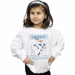 Disney - Sweat FROZEN SWEET CHRISTMAS - Fille (Blanc)