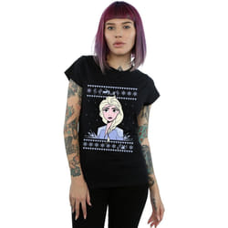 Disney - T-shirt FROZEN - Femme (Noir)