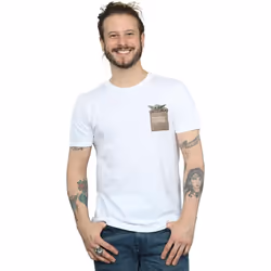 Star Wars - T-shirt THE MANDALORIAN PRECIOUS CARGO - Homme (Blanc)