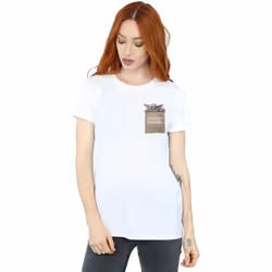 Star Wars - T-shirt THE MANDALORIAN PRECIOUS CARGO - Femme (Blanc)