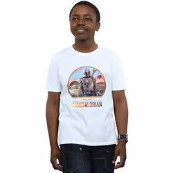 Star Wars - T-shirt THE MANDALORIAN AND THE CHILD - Garçon (Blanc)