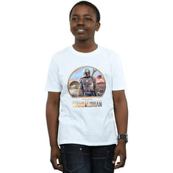 Star Wars - T-shirt THE MANDALORIAN AND THE CHILD - Garçon (Blanc)