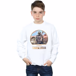 Star Wars - Sweat THE MANDALORIAN AND THE CHILD - Garçon (Blanc)