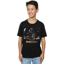Star Wars - T-shirt THE MANDALORIAN CHILD ON BOARD - Garçon (Noir)