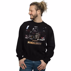 Star Wars - Sweat THE MANDALORIAN CHILD ON BOARD - Homme (Noir)
