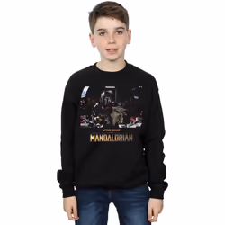 Star Wars - Sweat THE MANDALORIAN CHILD ON BOARD - Garçon (Noir)