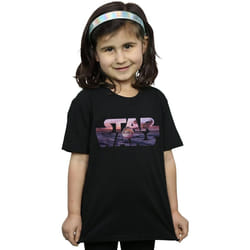 Star Wars - T-shirt THE MANDALORIAN THE CHILD - Fille (Noir)