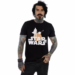 Star Wars - T-shirt THE MANDALORIAN AND THE CHILD - Homme (Noir)