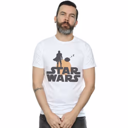 Star Wars - T-shirt THE MANDALORIAN AND THE CHILD - Homme (Blanc)