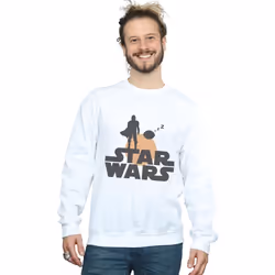 Star Wars - Sweat THE MANDALORIAN AND THE CHILD - Homme (Blanc)