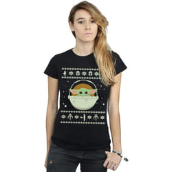 Star Wars - T-shirt THE MANDALORIAN THE CHILD - Femme (Noir)