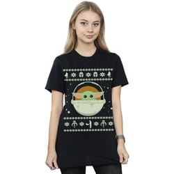 Star Wars - T-shirt THE MANDALORIAN THE CHILD - Femme (Noir)