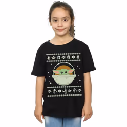 Star Wars - T-shirt THE MANDALORIAN THE CHILD - Fille (Noir)