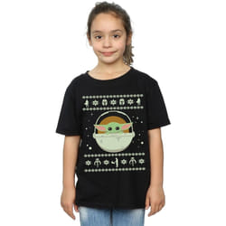 Star Wars - T-shirt THE MANDALORIAN THE CHILD - Fille (Noir)